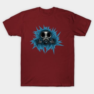 Gasmask with spikey background alternate T-Shirt